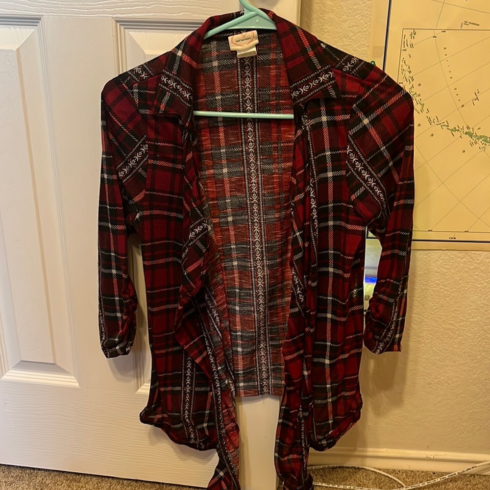 Flannel cardigan